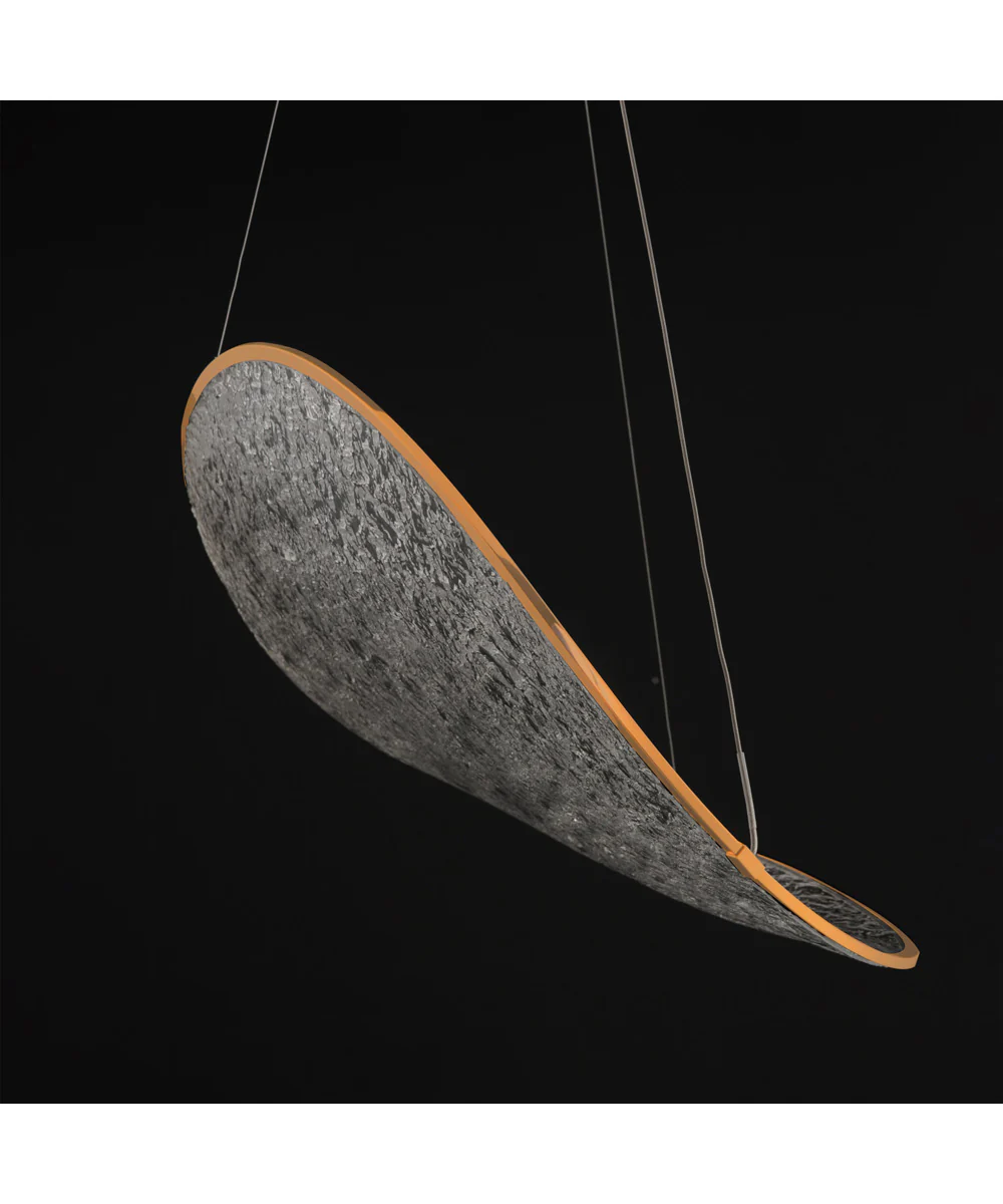 Moonscapes Single LED Pendant Brushed Champagne - Image 5