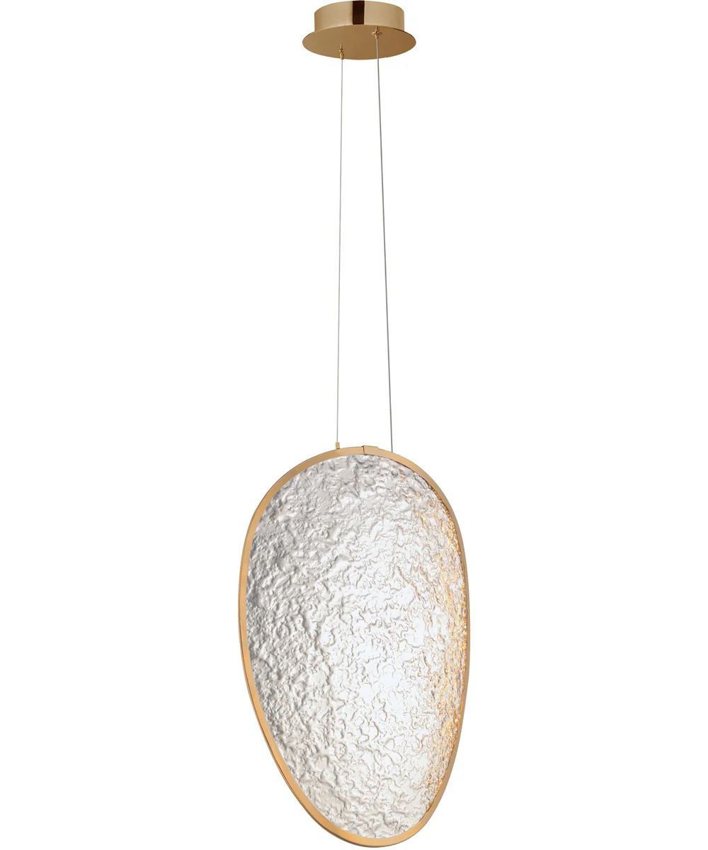 Moonscapes Single LED Pendant Brushed Champagne