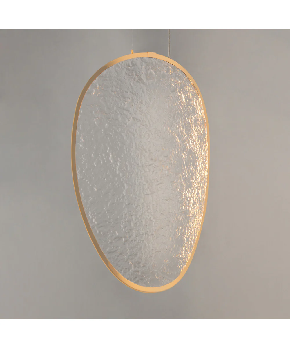Moonscapes Single LED Pendant Brushed Champagne - Image 4