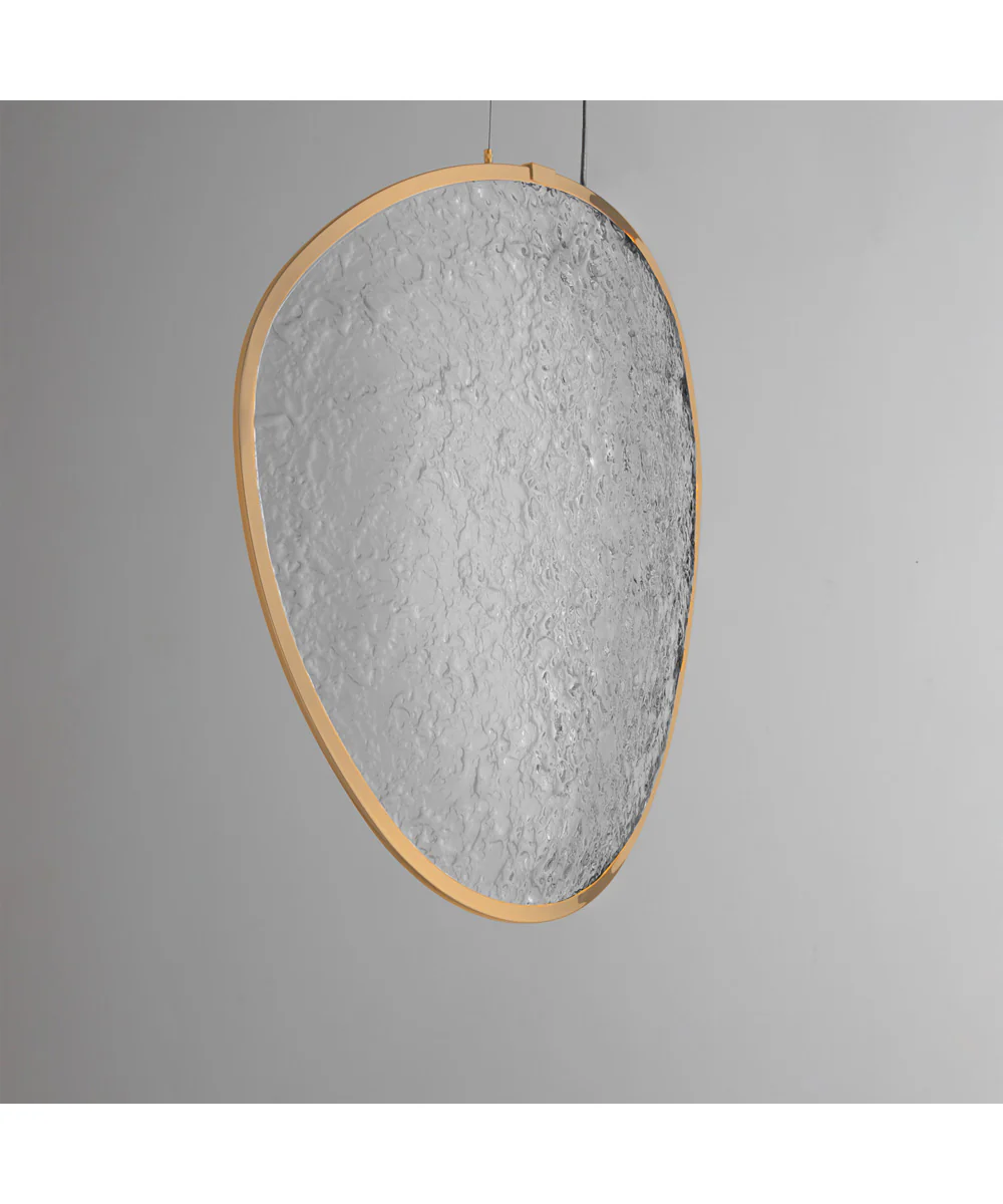 Moonscapes Single LED Pendant Brushed Champagne - Image 2