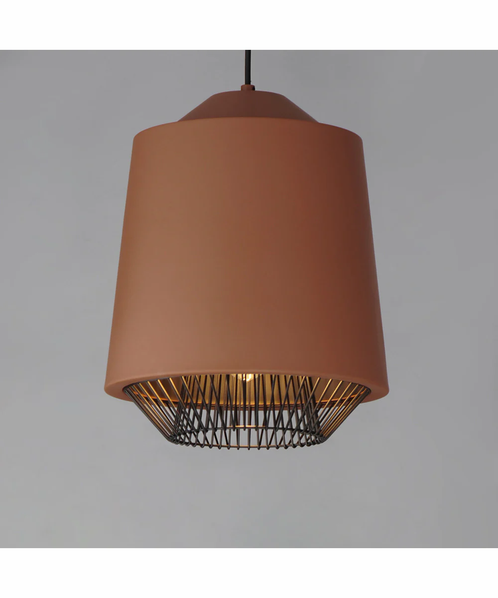 Phoenix 16 inch LED Pendant Brick/Black - Image 3