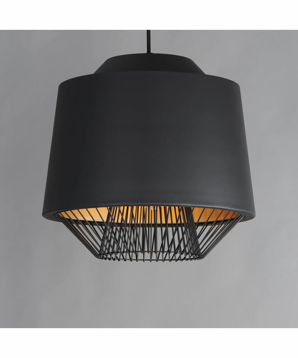 Phoenix 18.5 inch LED Pendant Black / Gold - Image 3