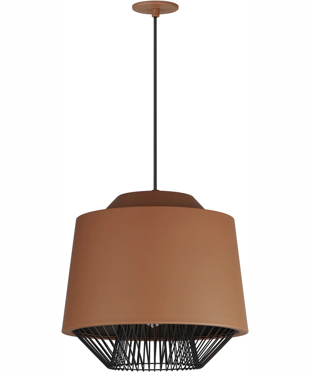 Phoenix 18.5 inch LED Pendant Brick/Black