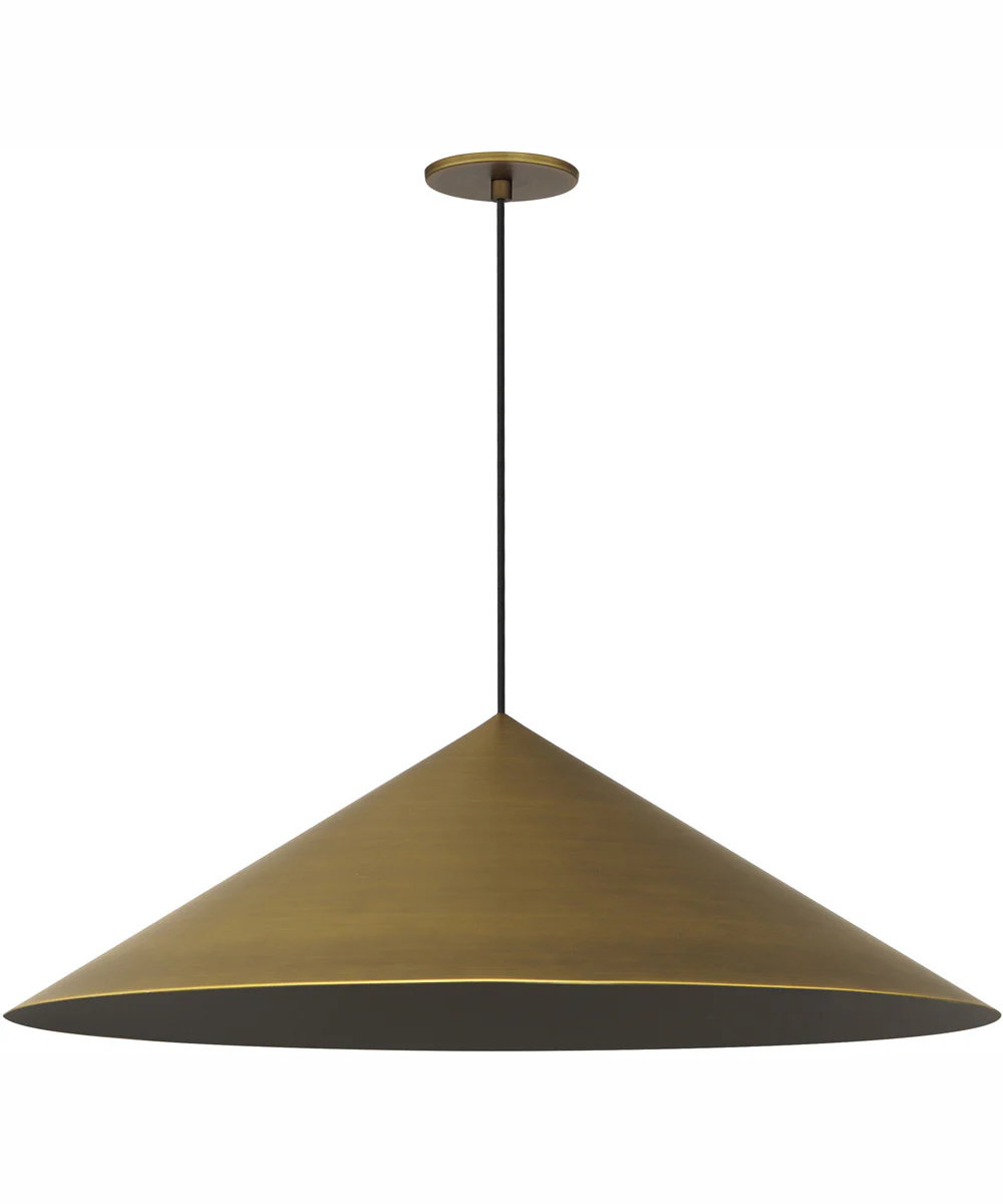 Pitch 30 inch LED Pendant Antique Brass