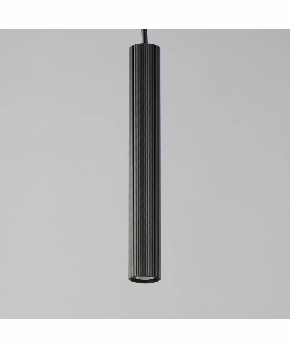 Reeds 1-Light LED Pendant - Stem Hung Black - Image 2