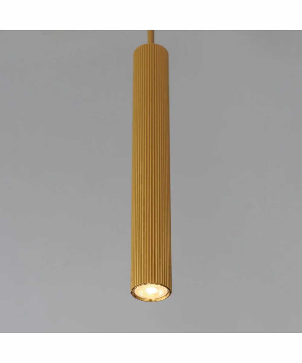 Reeds 1-Light LED Pendant - Stem Hung Gold - Image 3