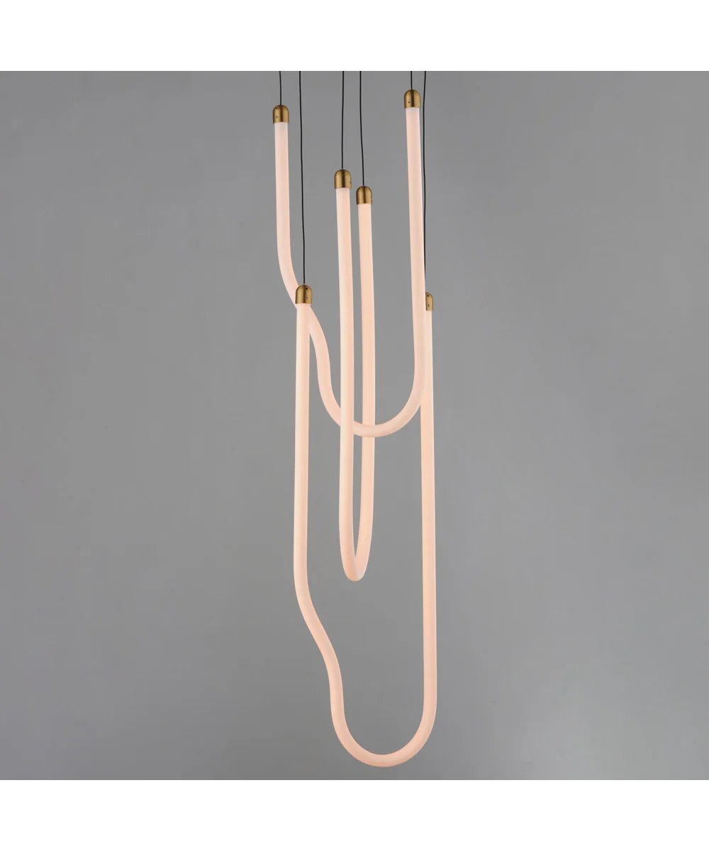 Soleil 3-Light LED Pendant Natural Aged Brass - Image 3