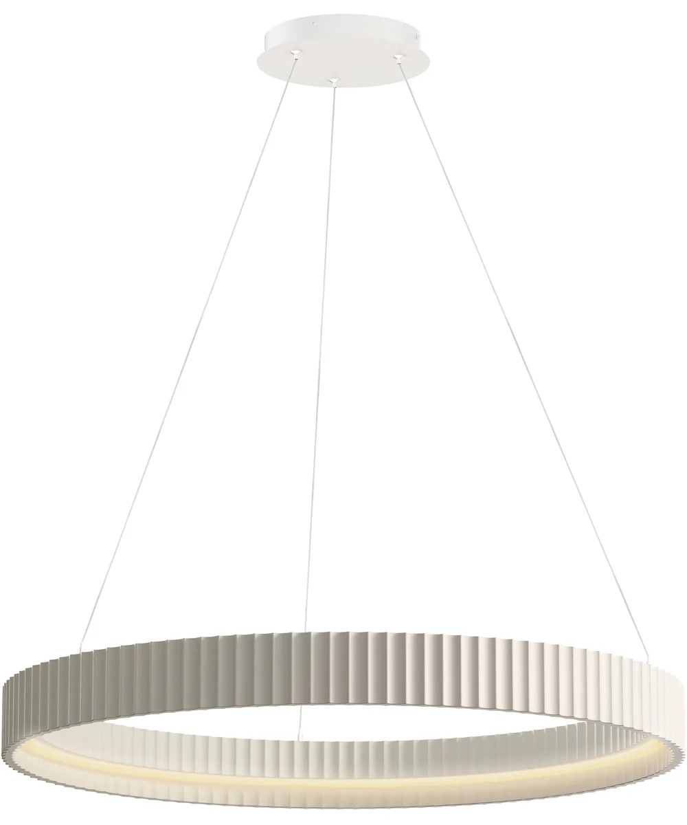 Souffle 33 inch LED Ring Pendant Chaulk White
