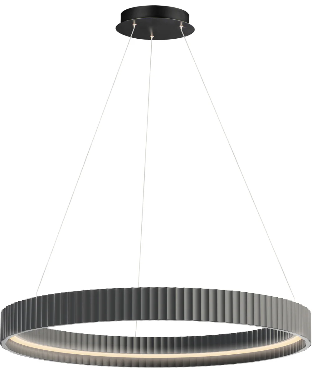 Souffle 33 inch LED Ring Pendant Gray