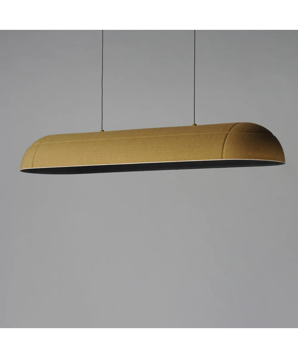 Wimbledon 41 inch LED Linear Pendant Olive Felt Fabric for Sound Dampening - Image 3