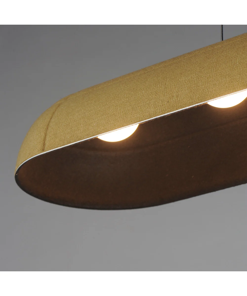 Wimbledon 41 inch LED Linear Pendant Olive Felt Fabric for Sound Dampening - Image 5