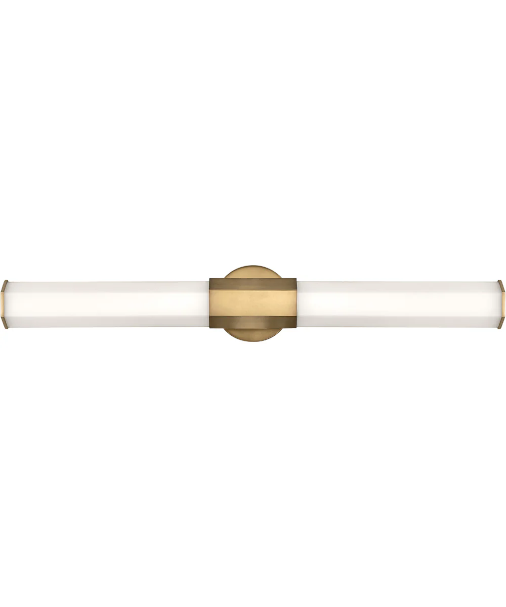 Facet LED-Light Large LED Vanity in Heritage Brass