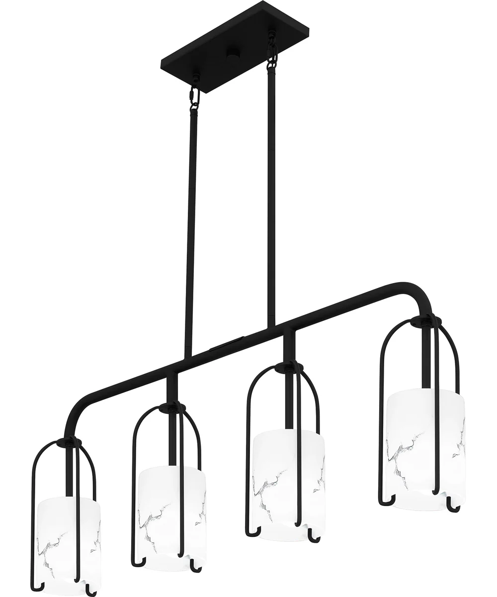 Fairbanks Medium 4-light Island Light Matte Black - Image 4