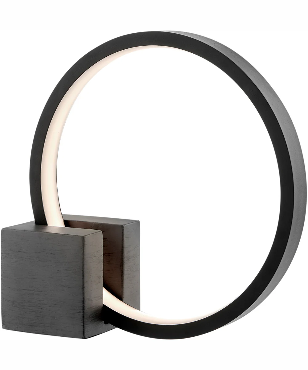 Fannie 1-Light Led Table Lamp Concrete Charcoal/Black
