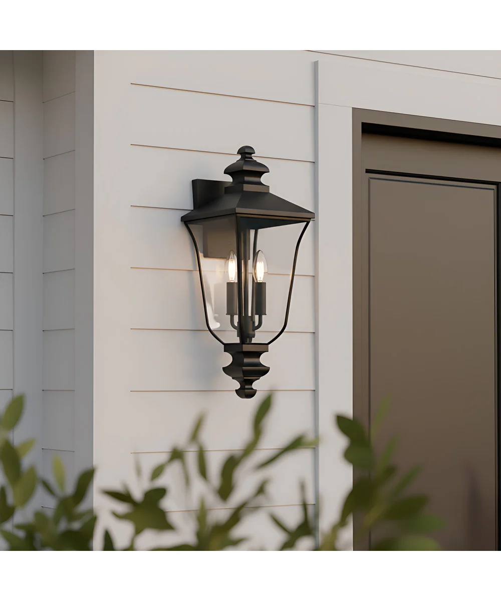 Farley 2-light Outdoor Wall Light Matte Black - Image 2