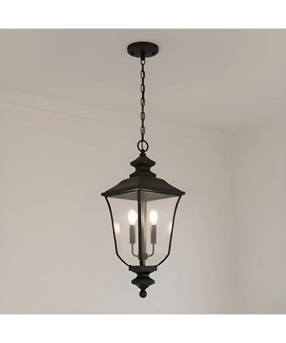 Farley 3-light Outdoor Pendant Light Matte Black - Image 2