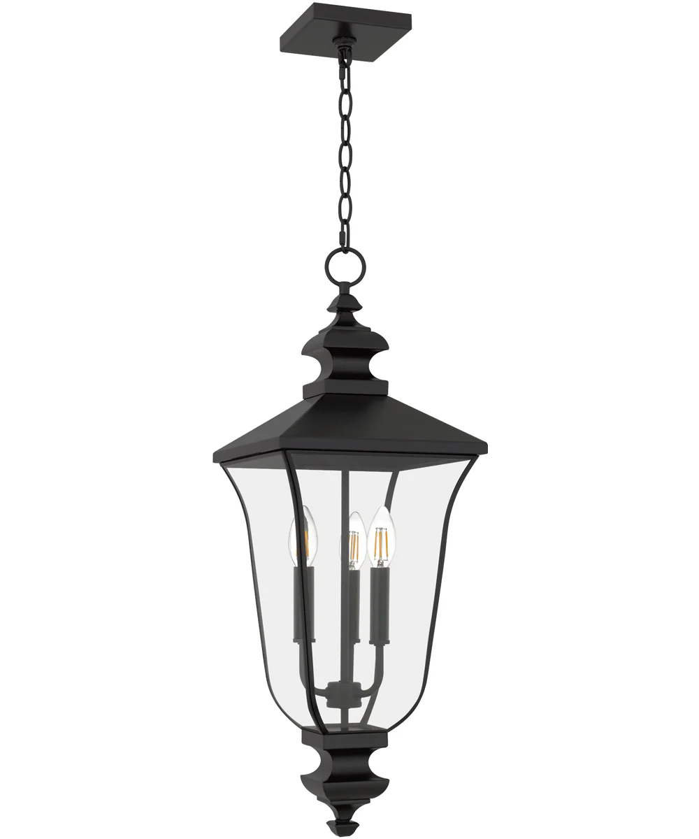 Farley 3-light Outdoor Pendant Light Matte Black - Image 5