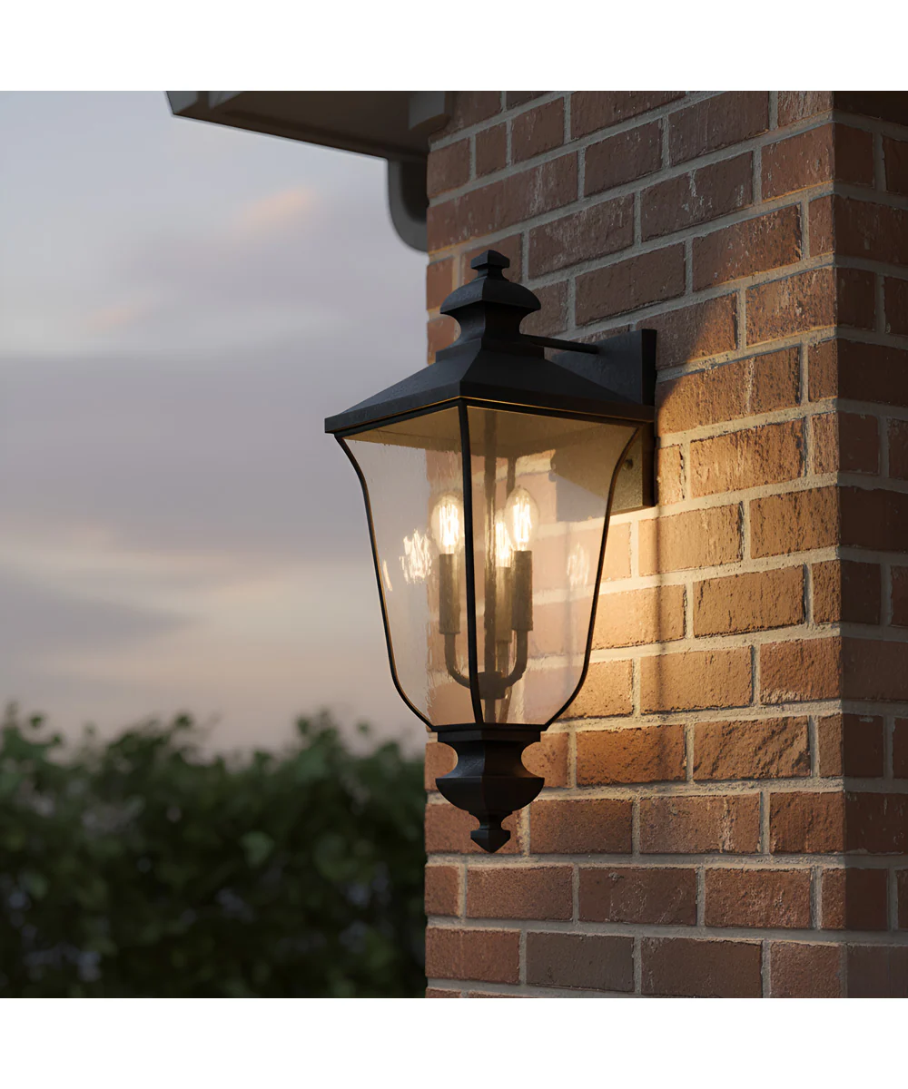 Farley 3-light Outdoor Wall Light Matte Black - Image 2
