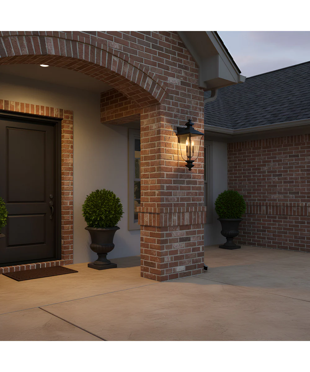 Farley 3-light Outdoor Wall Light Matte Black - Image 3