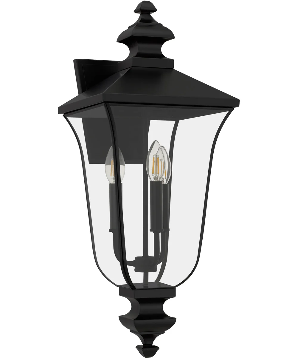 Farley 3-light Outdoor Wall Light Matte Black - Image 5