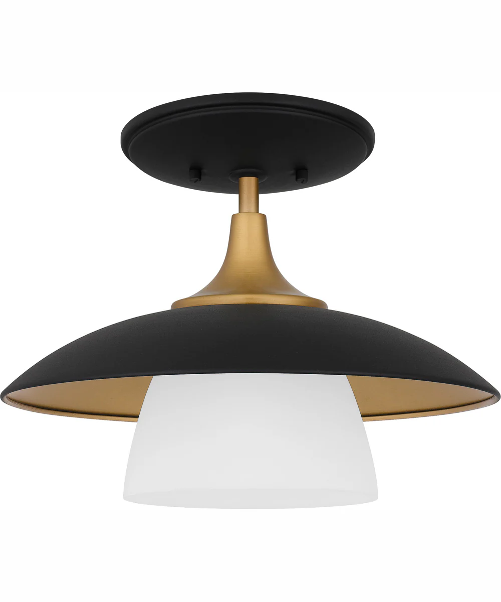 Fayette Small 1-light Semi Flush Mount Earth Black - Image 3