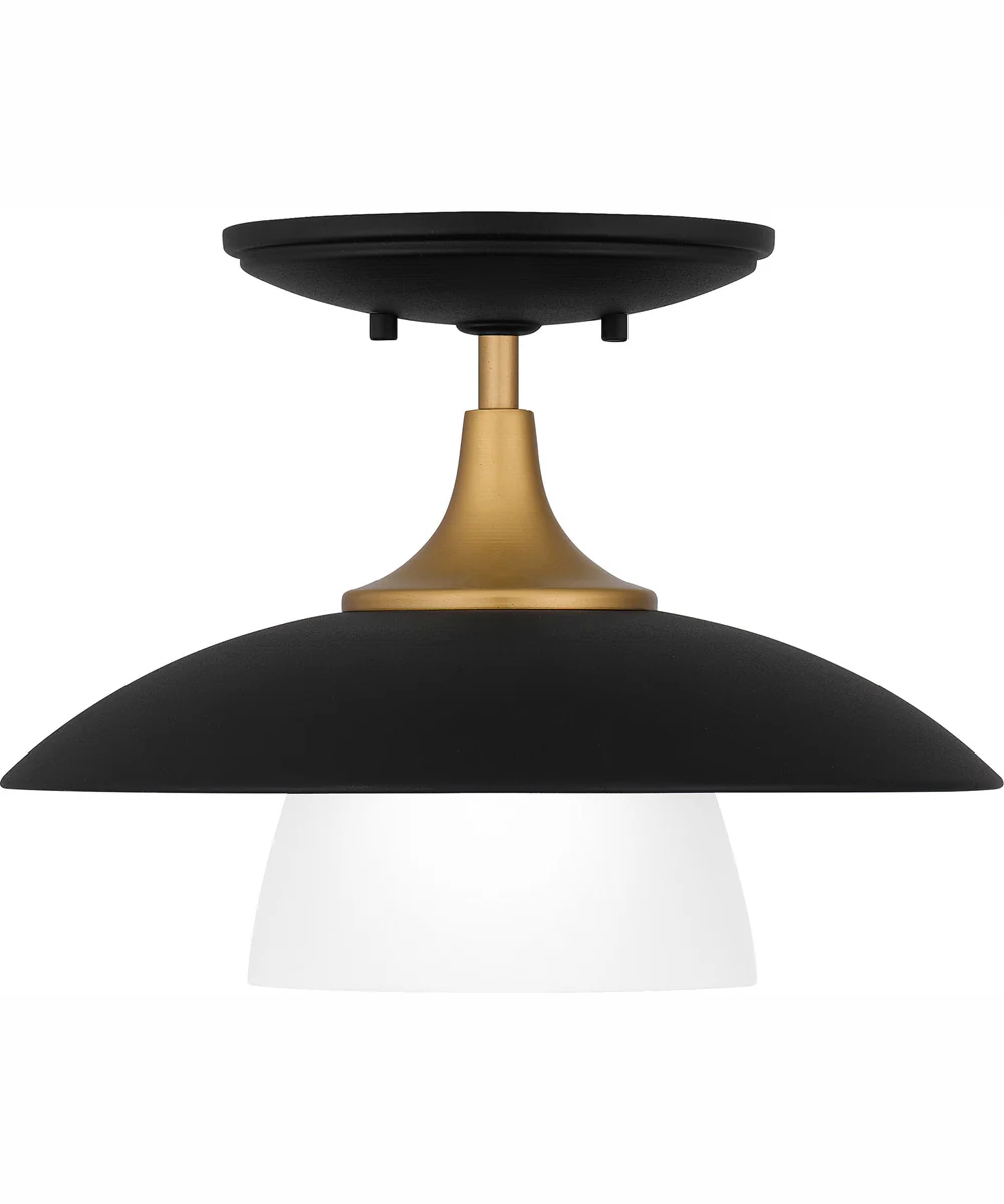 Fayette Small 1-light Semi Flush Mount Earth Black - Image 4