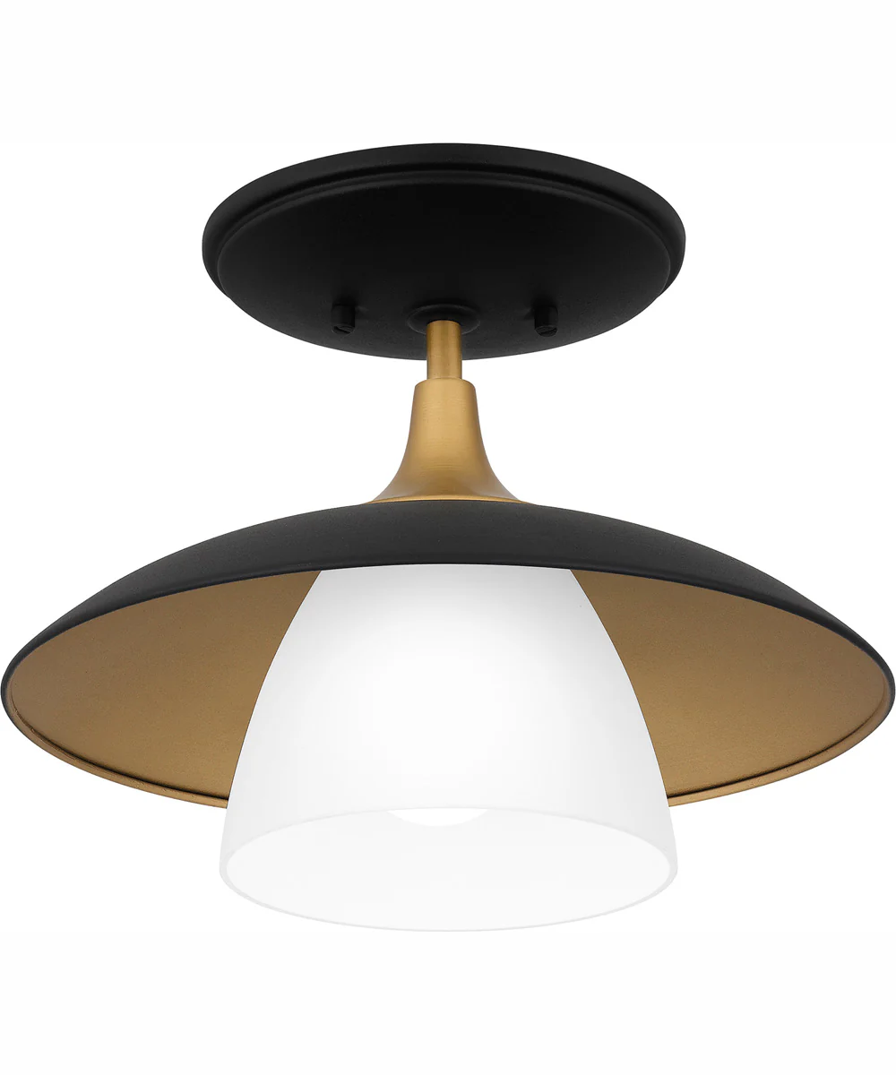 Fayette Small 1-light Semi Flush Mount Earth Black - Image 5