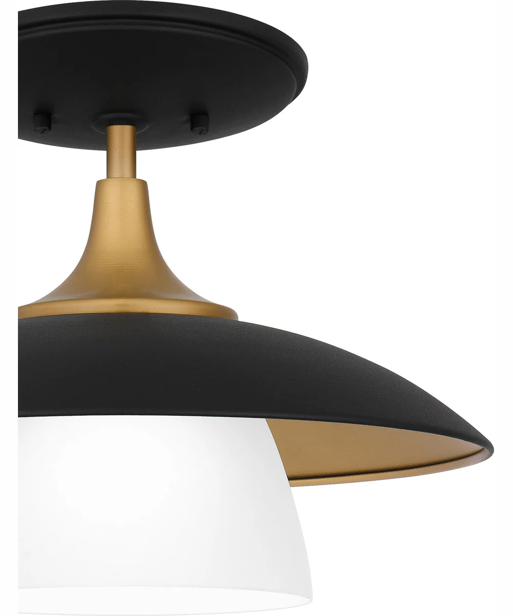 Fayette Small 1-light Semi Flush Mount Earth Black - Image 6