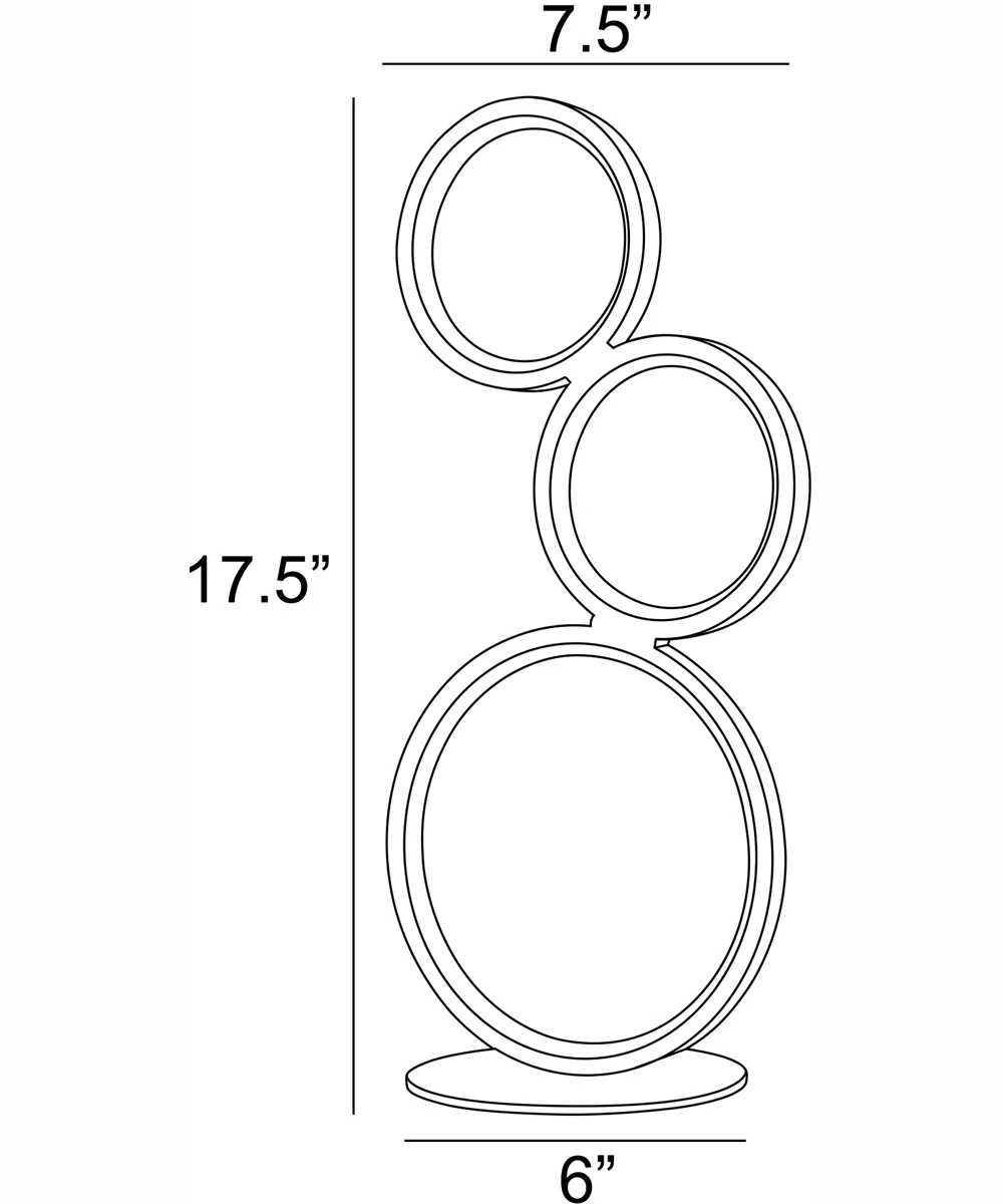 Fedora Led Table Lamp 3 Rings/White - Image 2