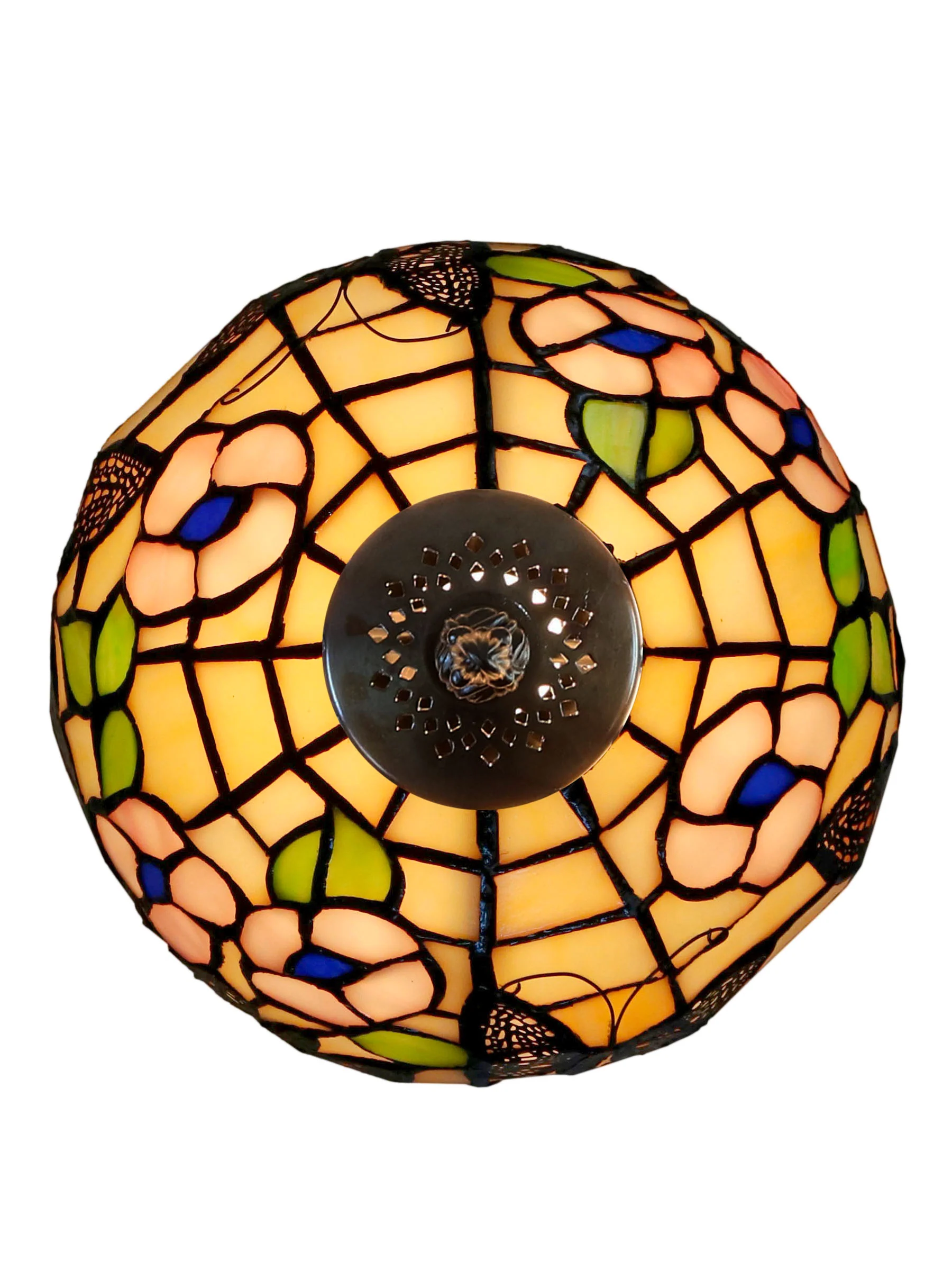 Ferndell Butterfly 14.25 Inch  Tall Handmade Tiffany Accent Lamp - Image 5