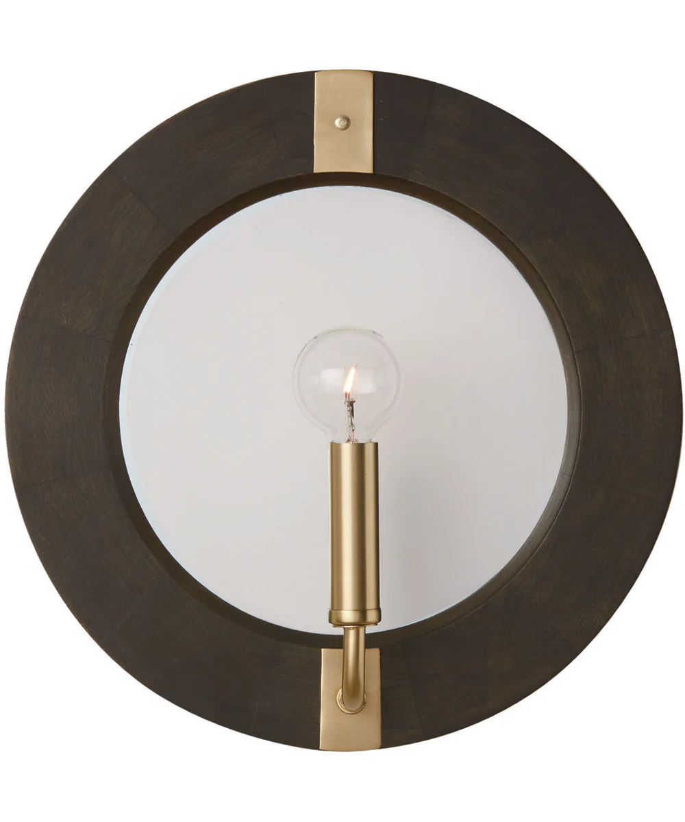 Finn 1-Light Sconce Black Stain and Matte Brass - Image 4
