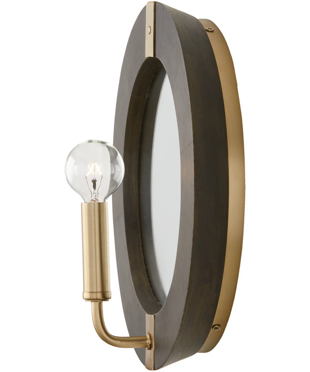 Finn 1-Light Sconce Black Stain and Matte Brass - Image 5