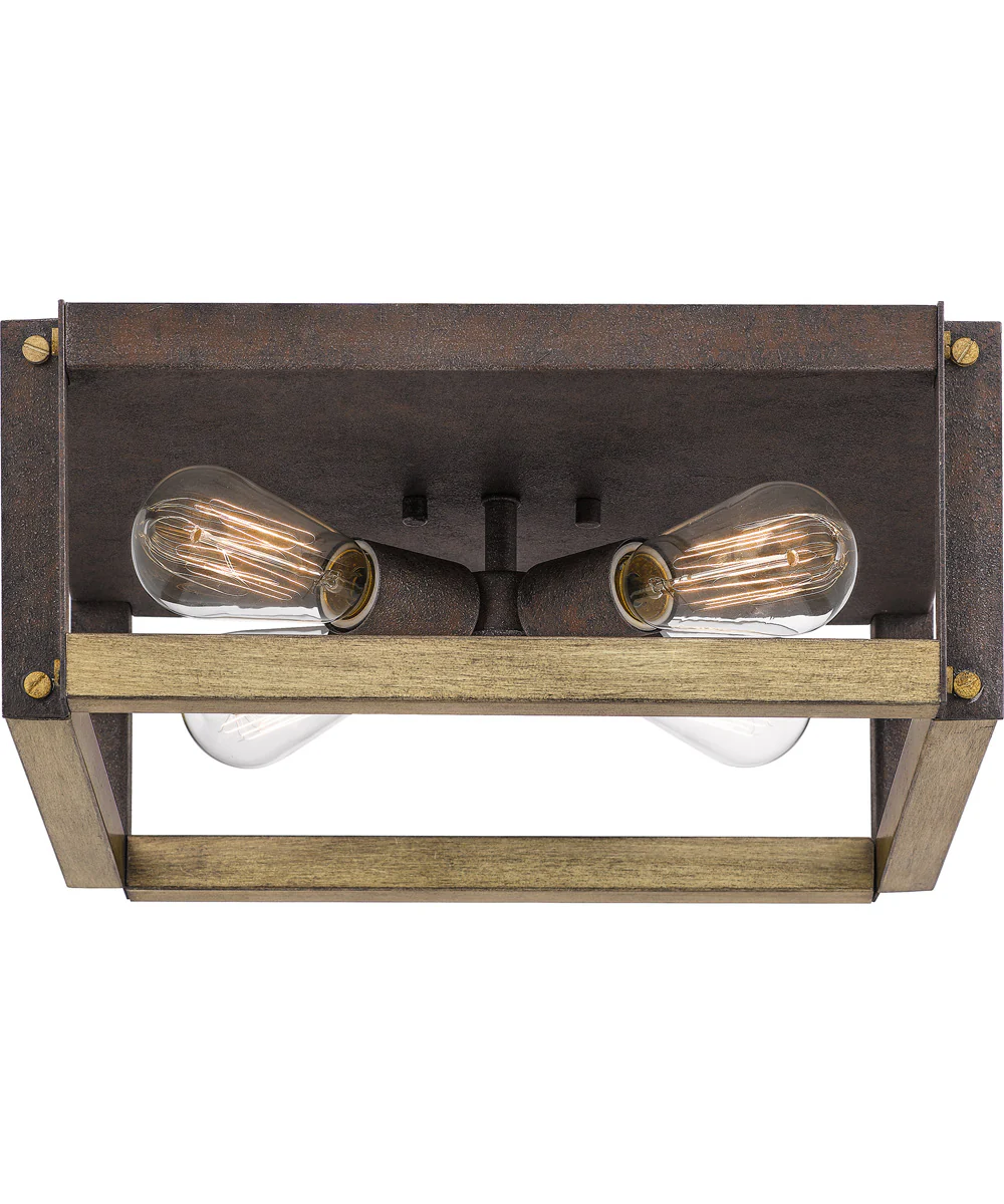 Finn 4-light Flush Mount Rustic Black - Image 5