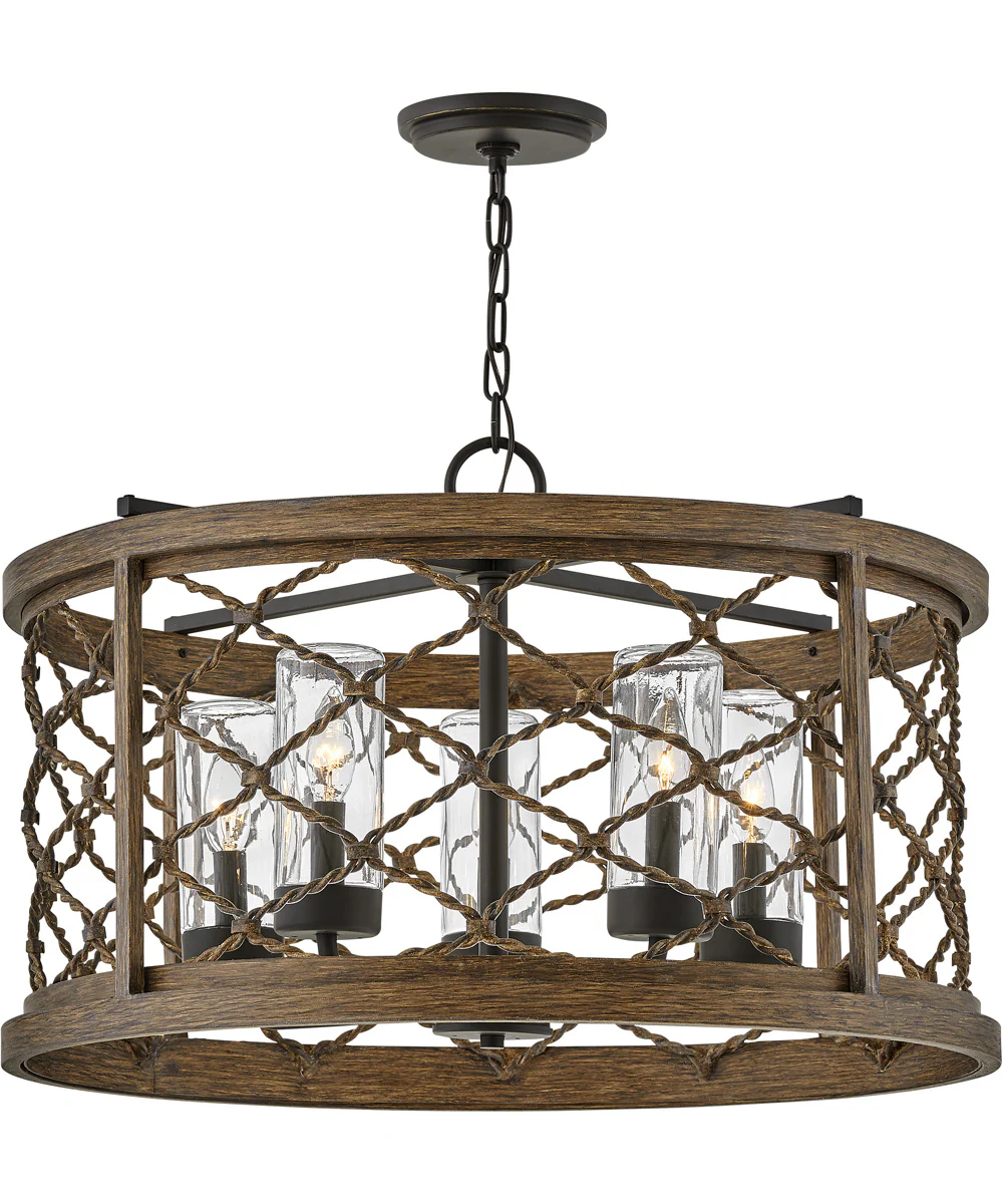Finn 5-Light Medium Outdoor Single Tier in Oil Rubbed Bronze