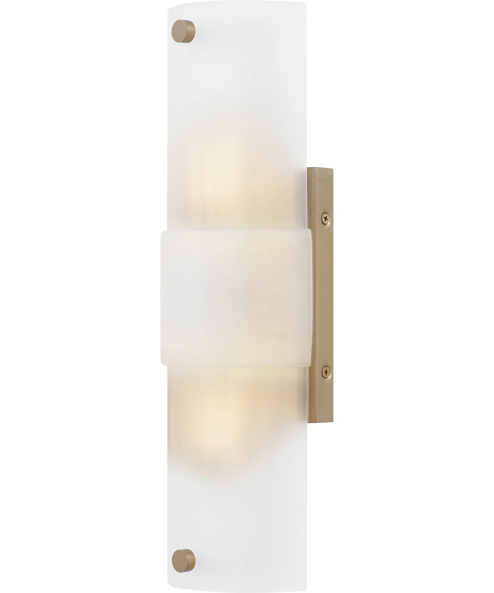 Finnegan Small 2-light Wall Sconce Bronze Gold
