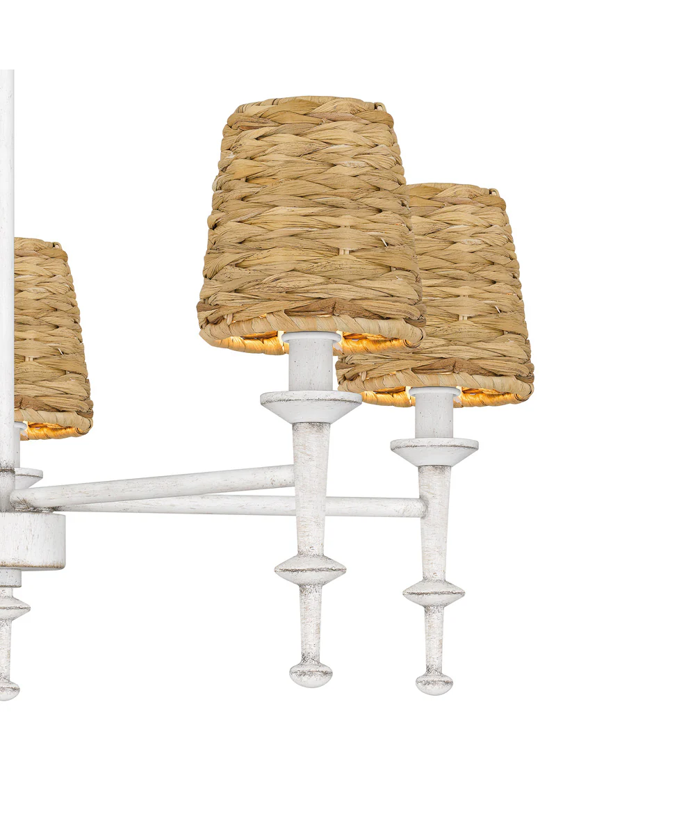 Flannery 5-light Chandelier Antique White - Image 5