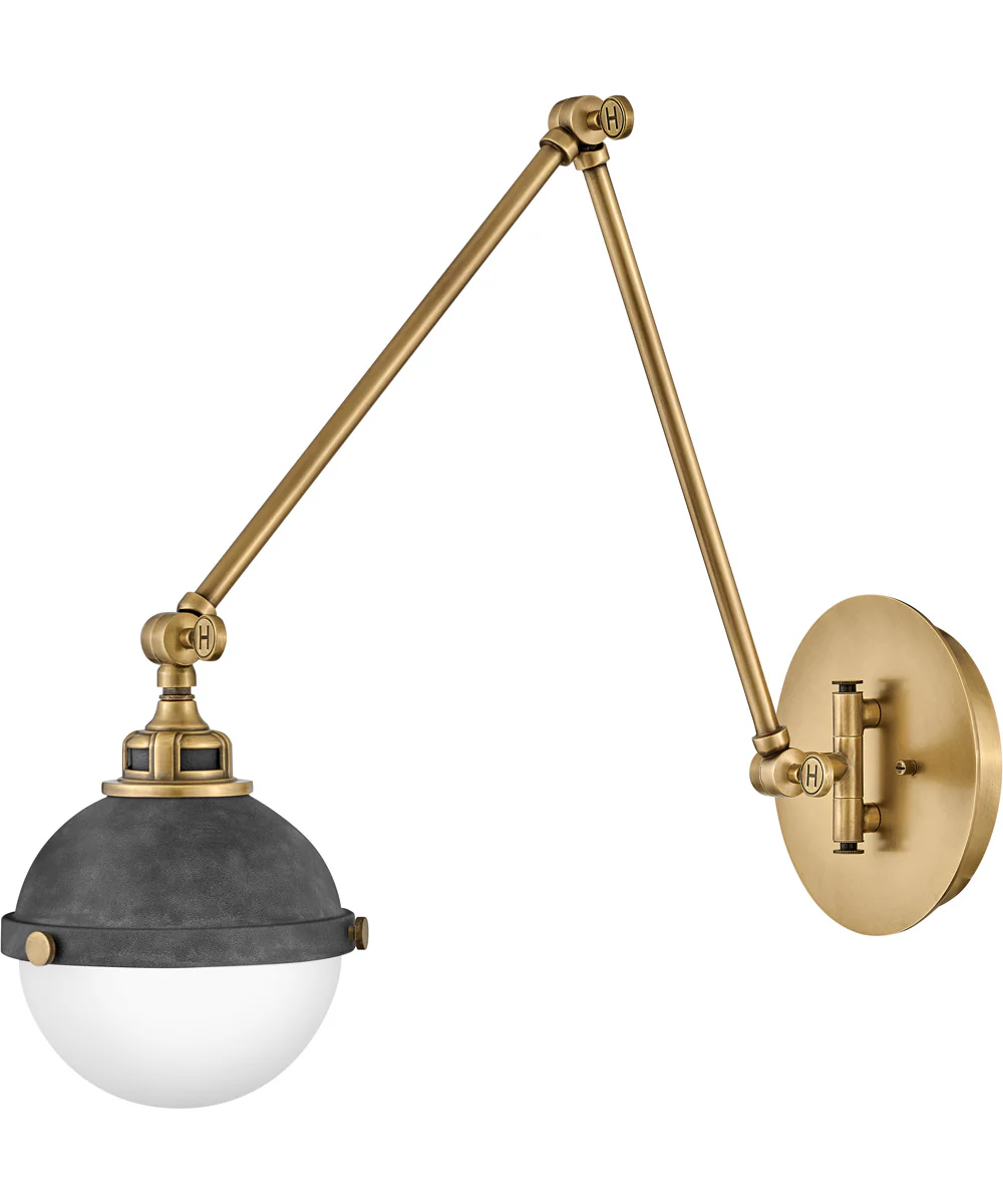 Fletcher 1-Light Medium Single Light Sconce in Aged Zinc