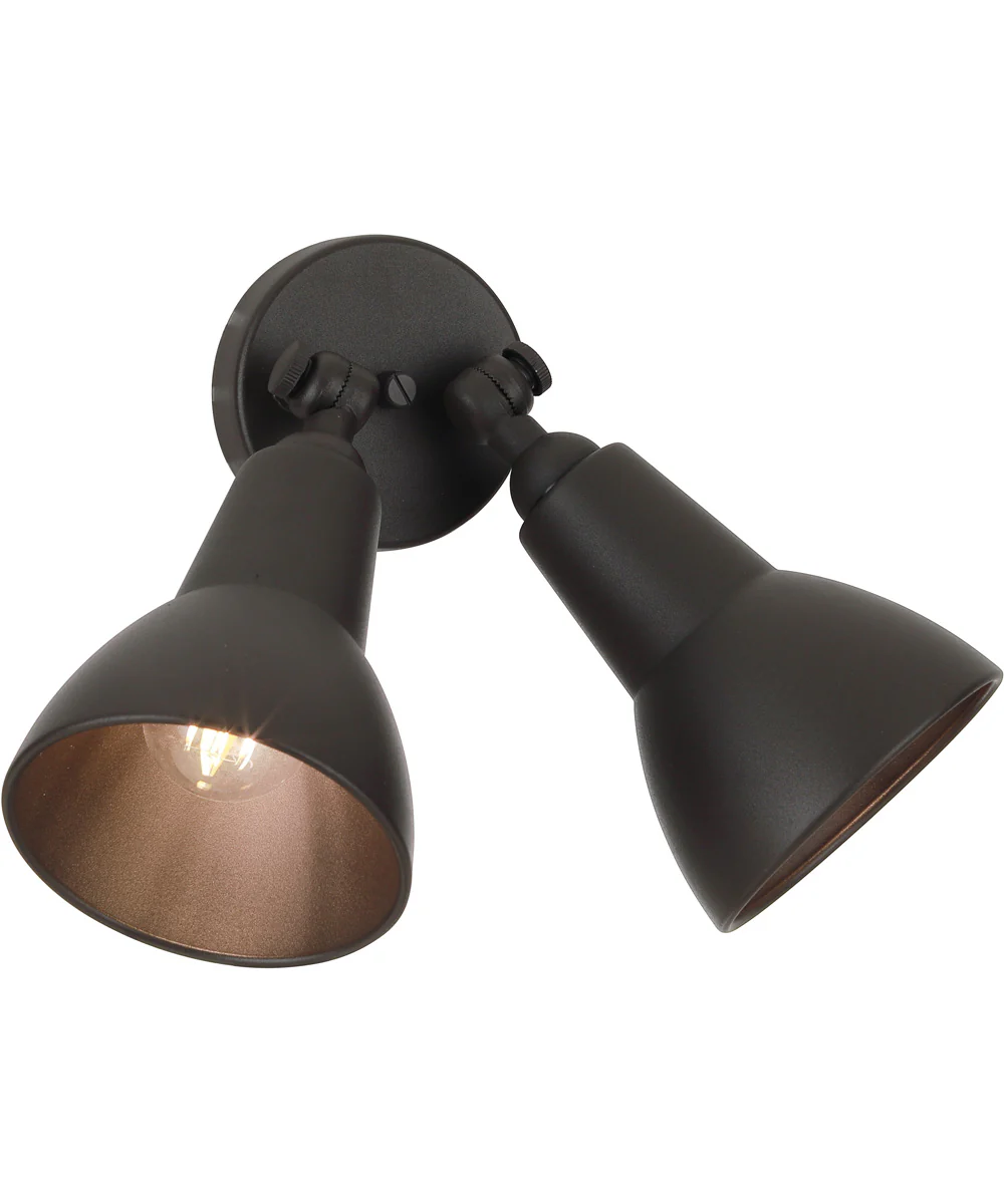 Flood Light 2-Light Outdoor Lighting Dark Textured Bronze - Image 4