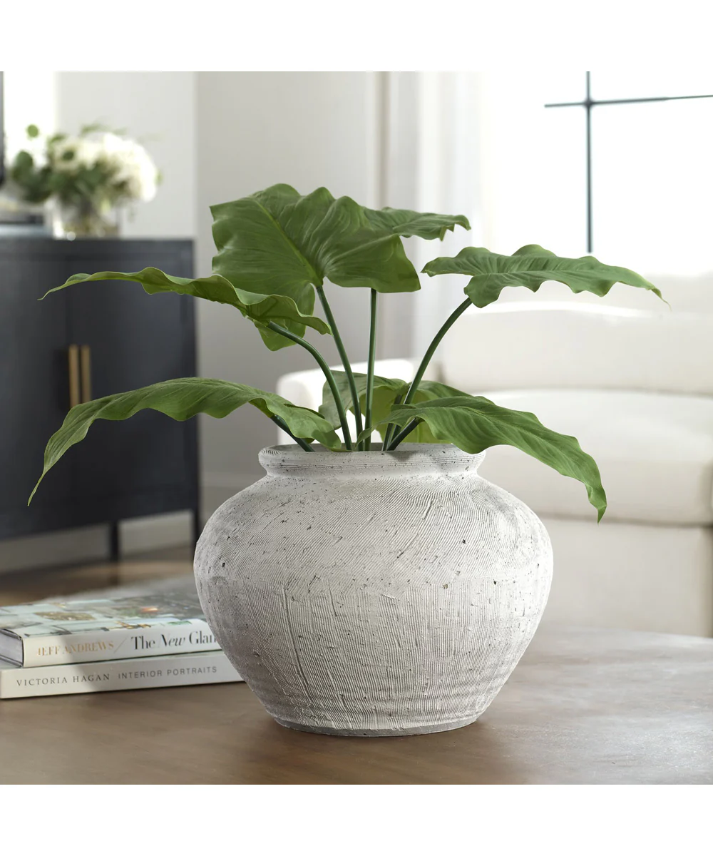 Floreana Round White Vase - Image 2