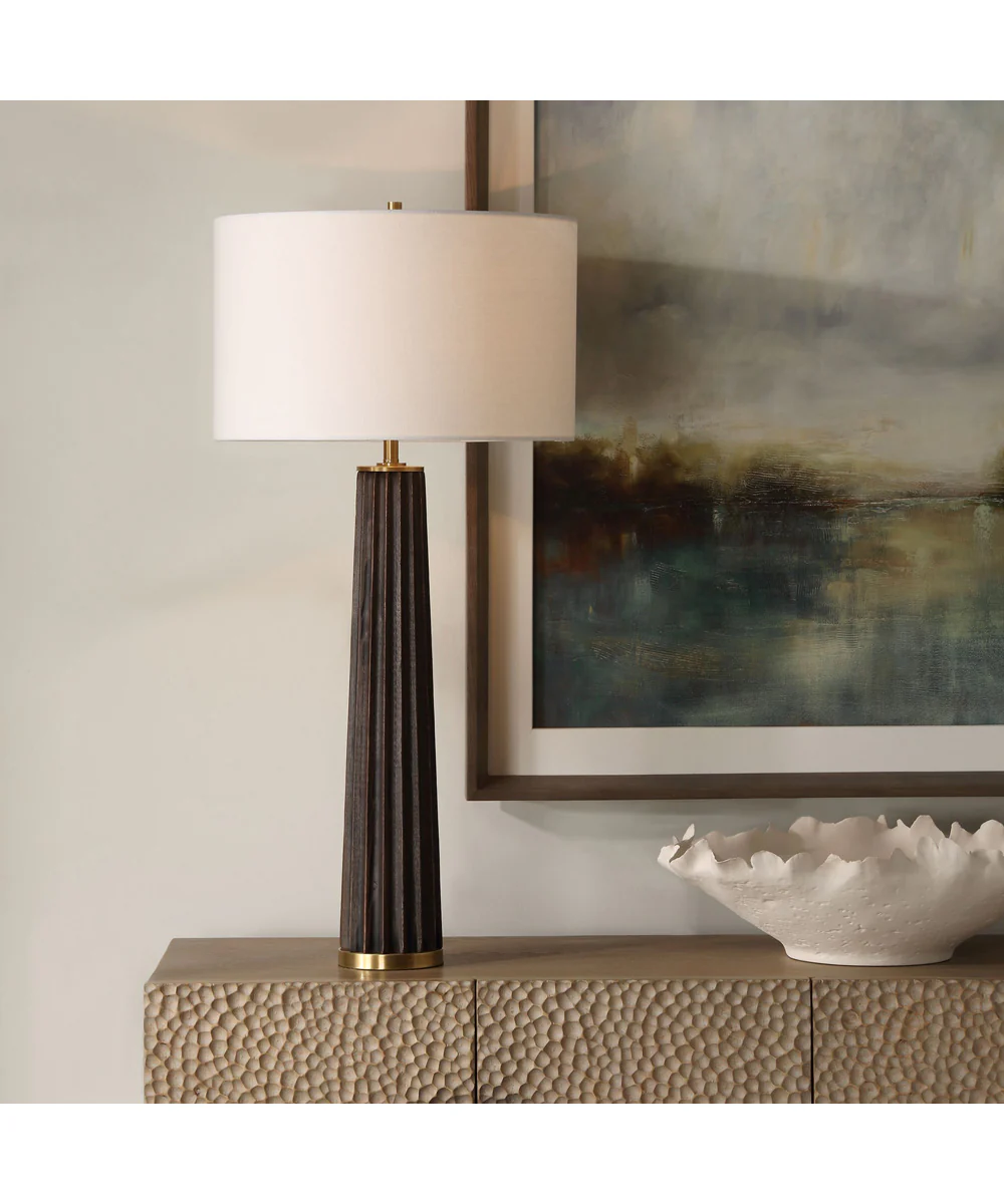 Forage Dark Scalloped Table Lamp - Image 2