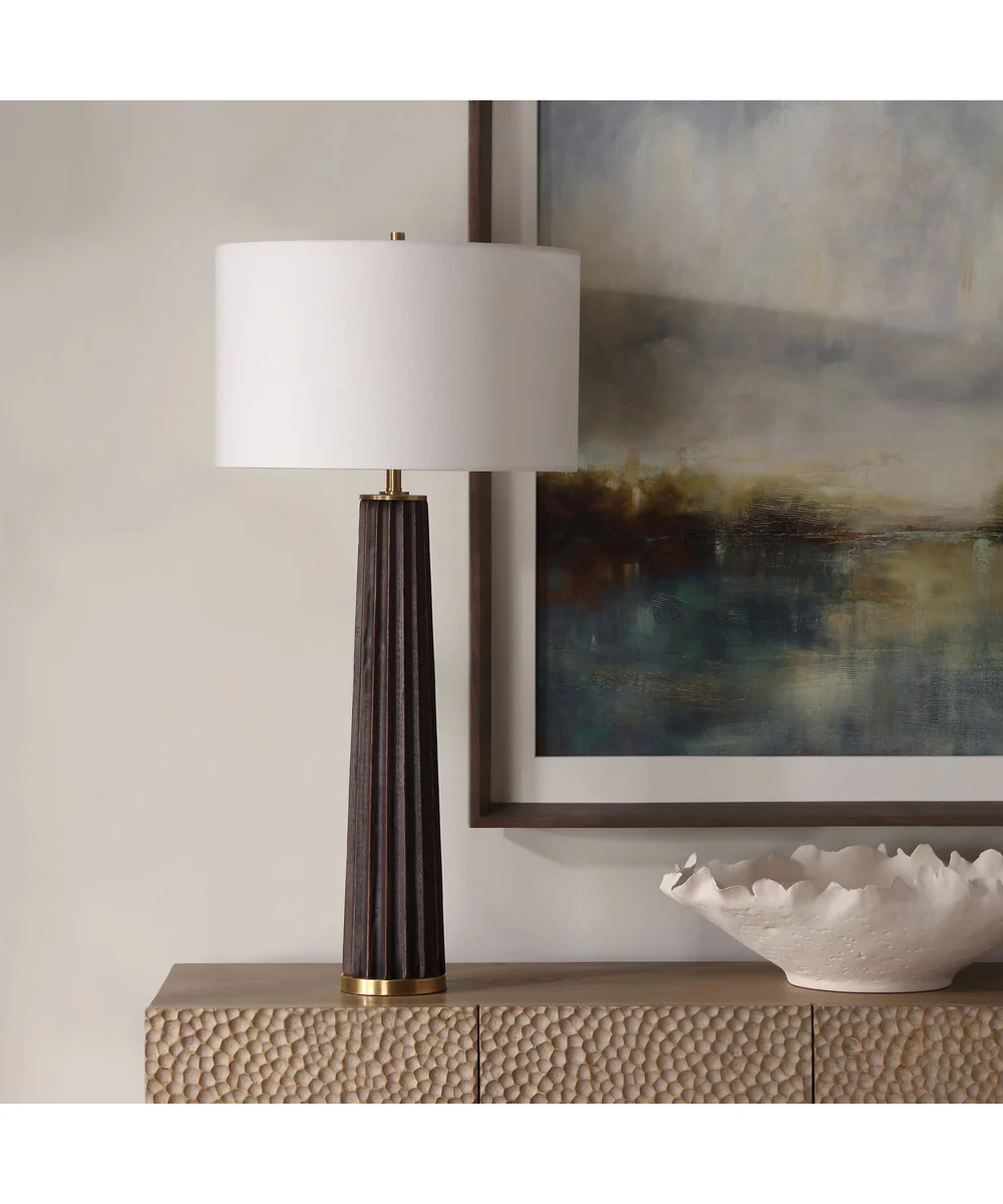 Forage Dark Scalloped Table Lamp - Image 3