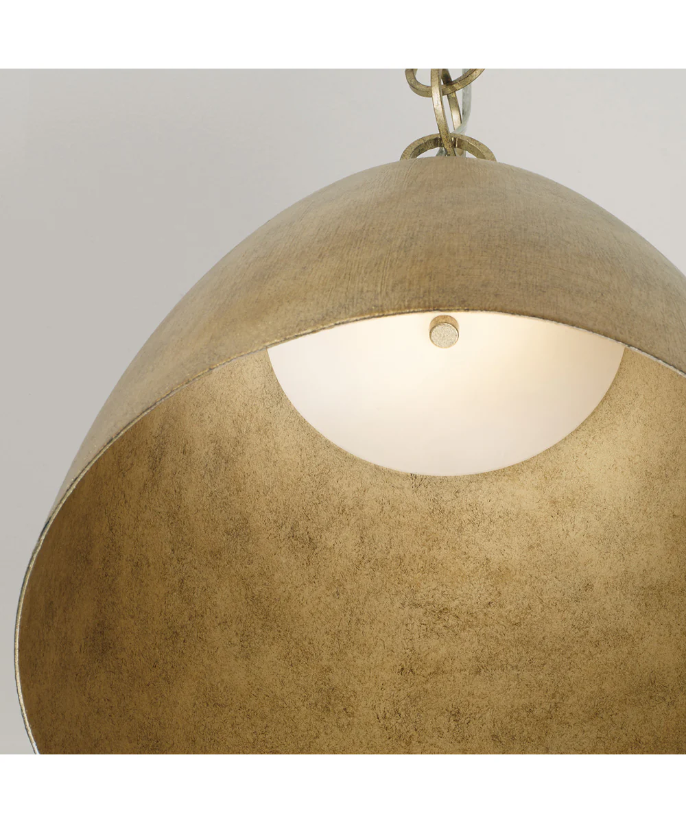 Francesca 1-Light Pendant Feathered Gold - Image 3