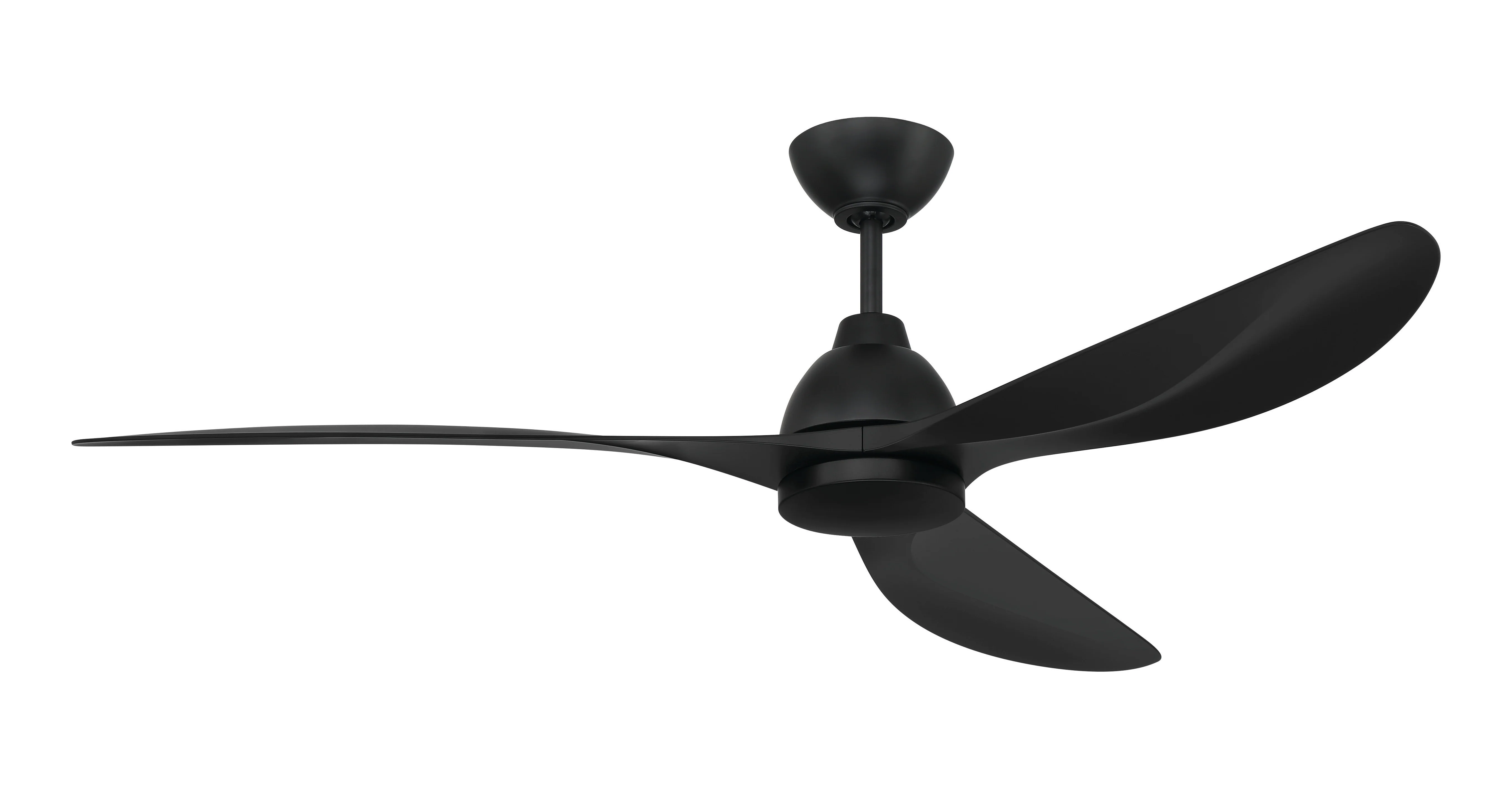 Frazier 56" 3-blade Indoor/ Outdoor Damp Rated Ceiling Fan Fan Flat Black