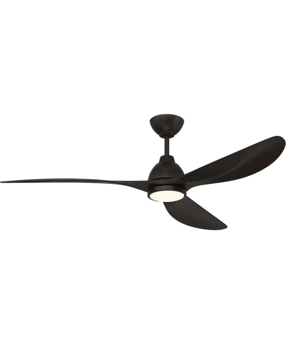 Frazier 56" 3-blade Indoor/ Outdoor Damp Rated Ceiling Fan Fan Flat Black - Image 6