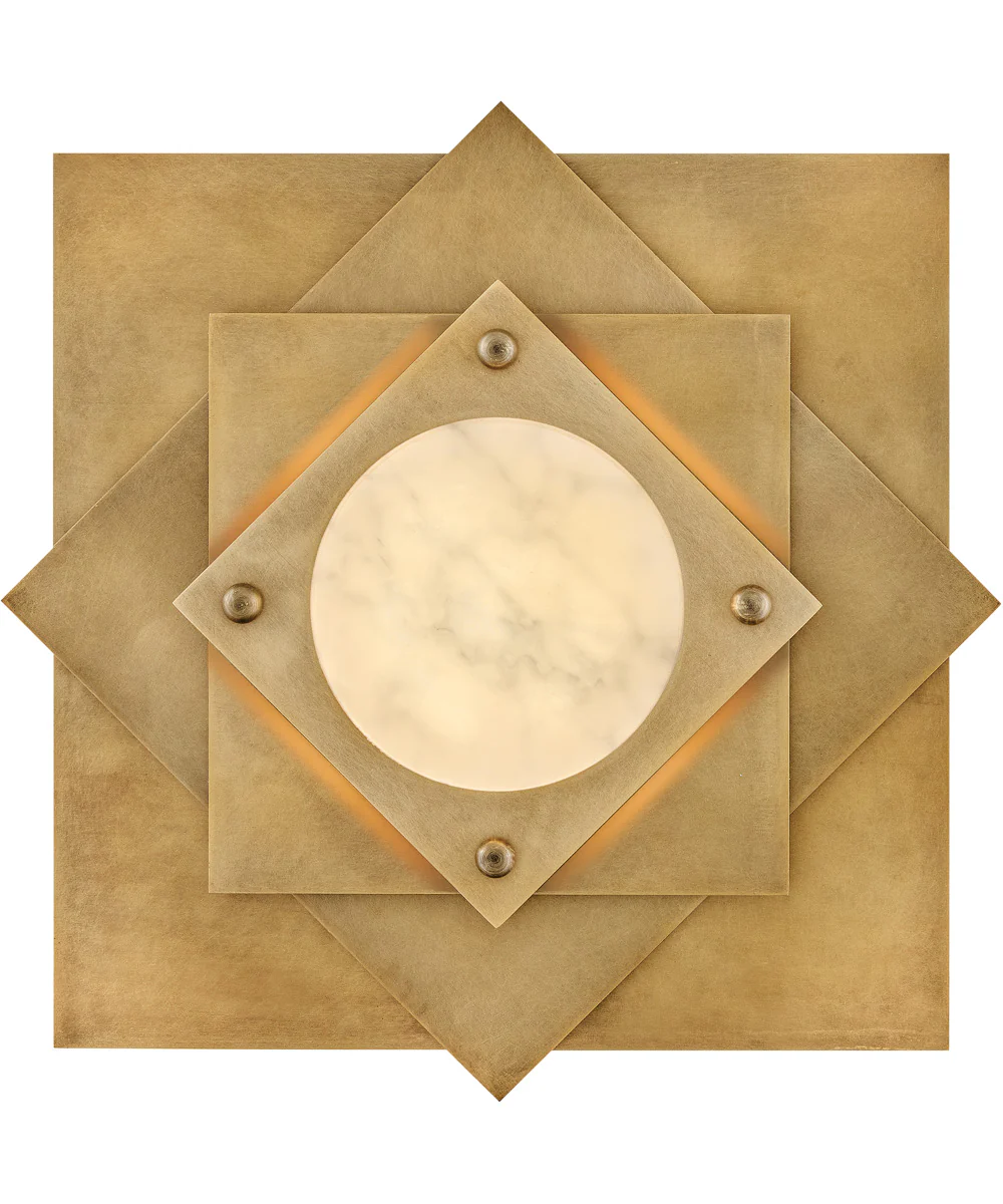 Claude LED-Light Medium LED Flush Mount in Heritage Brass