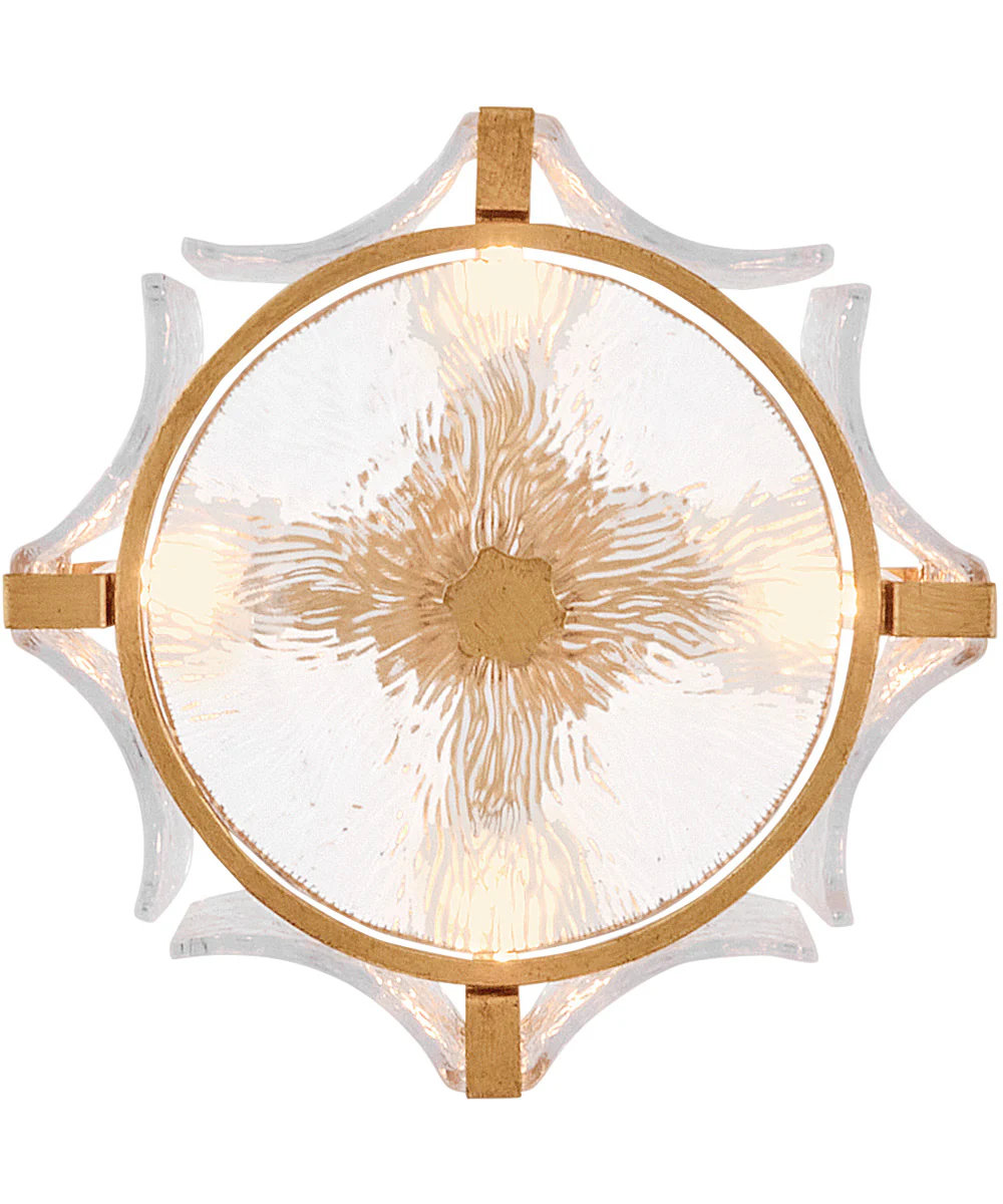 Florian 4-Light Medium Semi-Flush Mount in Distressed Brass - Image 4