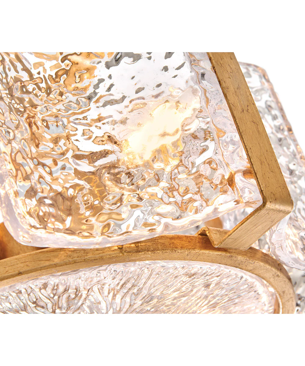 Florian 4-Light Medium Semi-Flush Mount in Distressed Brass - Image 5