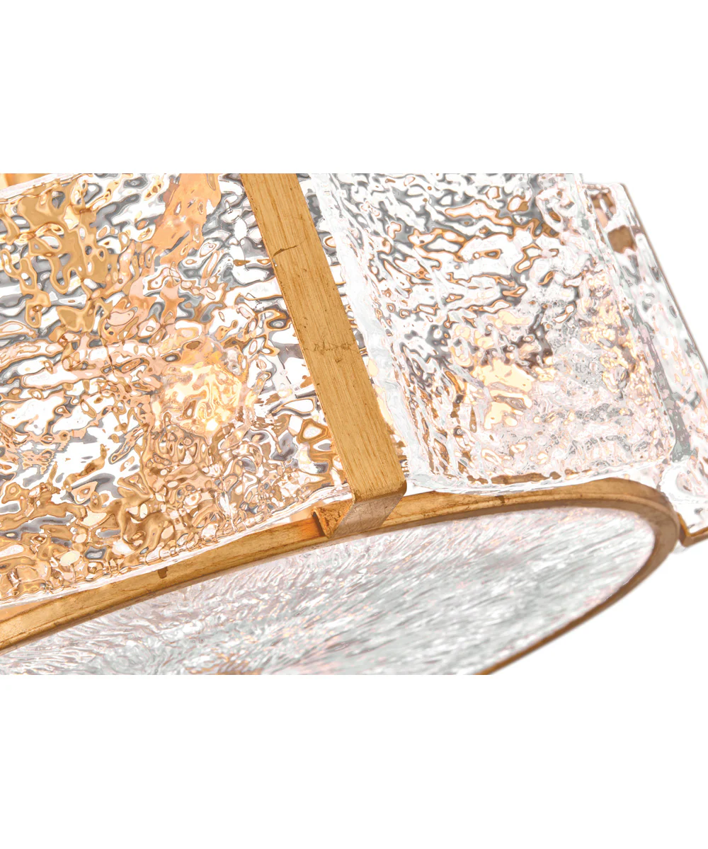 Florian 5-Light Medium Semi-Flush Mount in Distressed Brass - Image 5