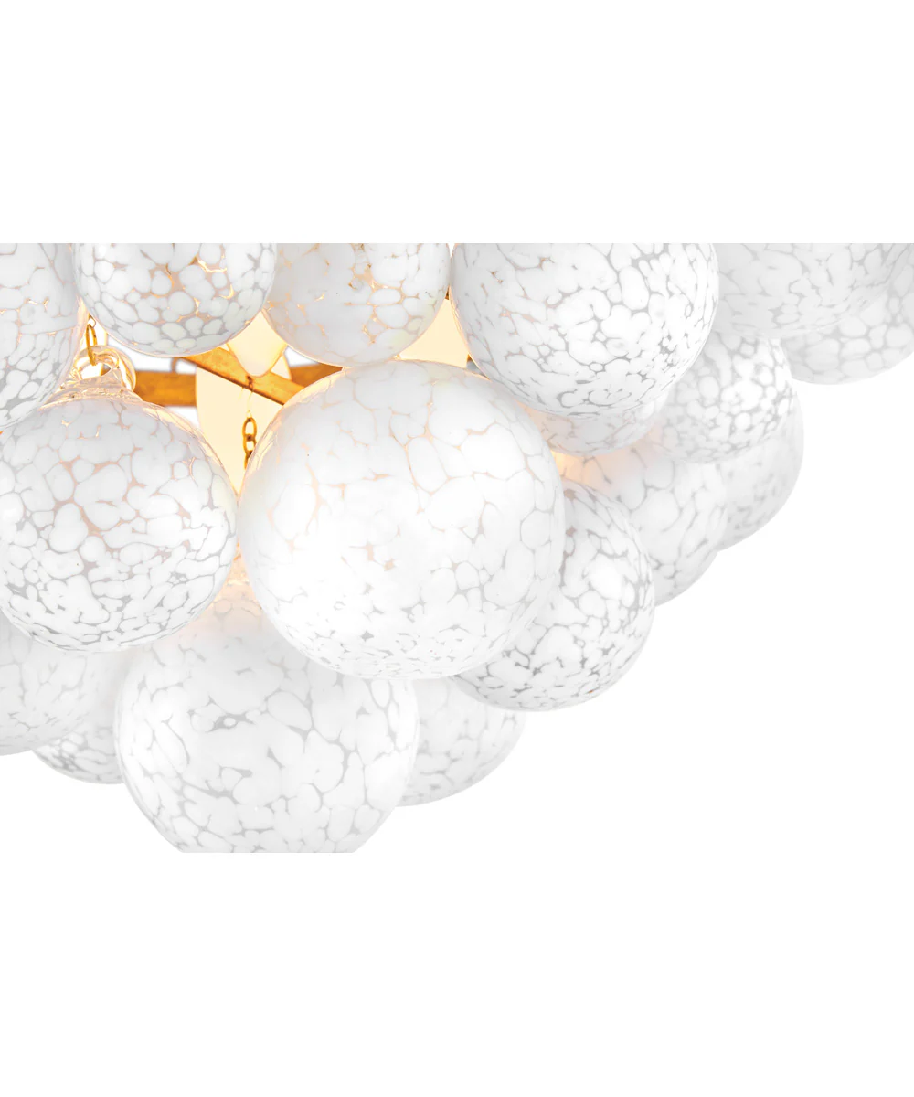 Marabel 4-Light Medium Semi-Flush Mount in Distressed Brass - Image 5