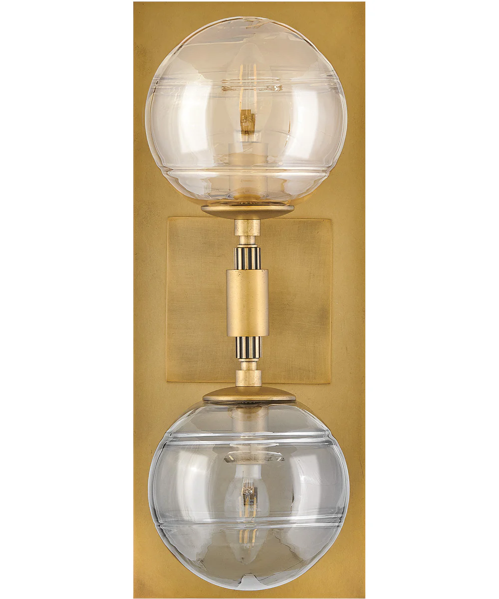 Oberon 2-Light Medium Two Light Sconce in Heritage Brass - Image 3